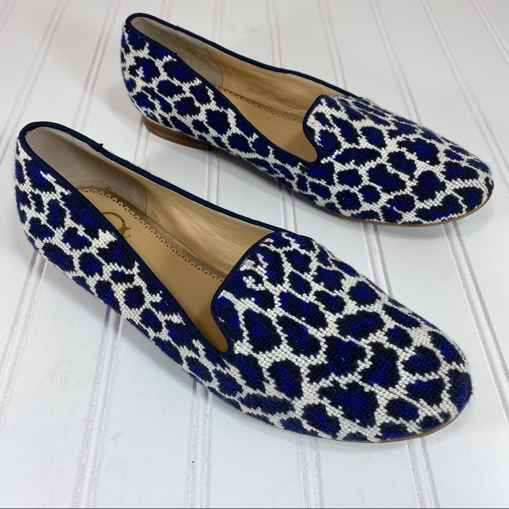 C.Wonder Blue/Black Animal Print flats